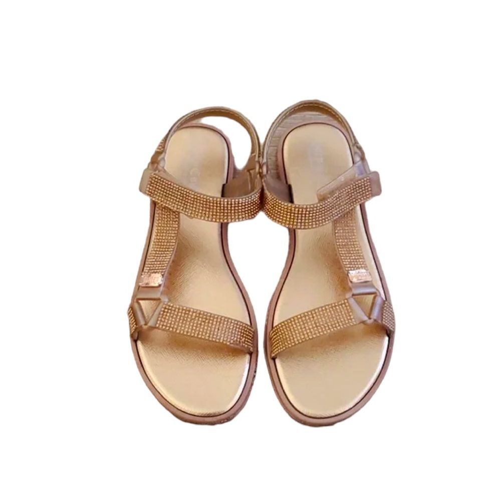 Juicy Couture shoes women’s Rose Gold Studed Diamond Sandal sz 7.5